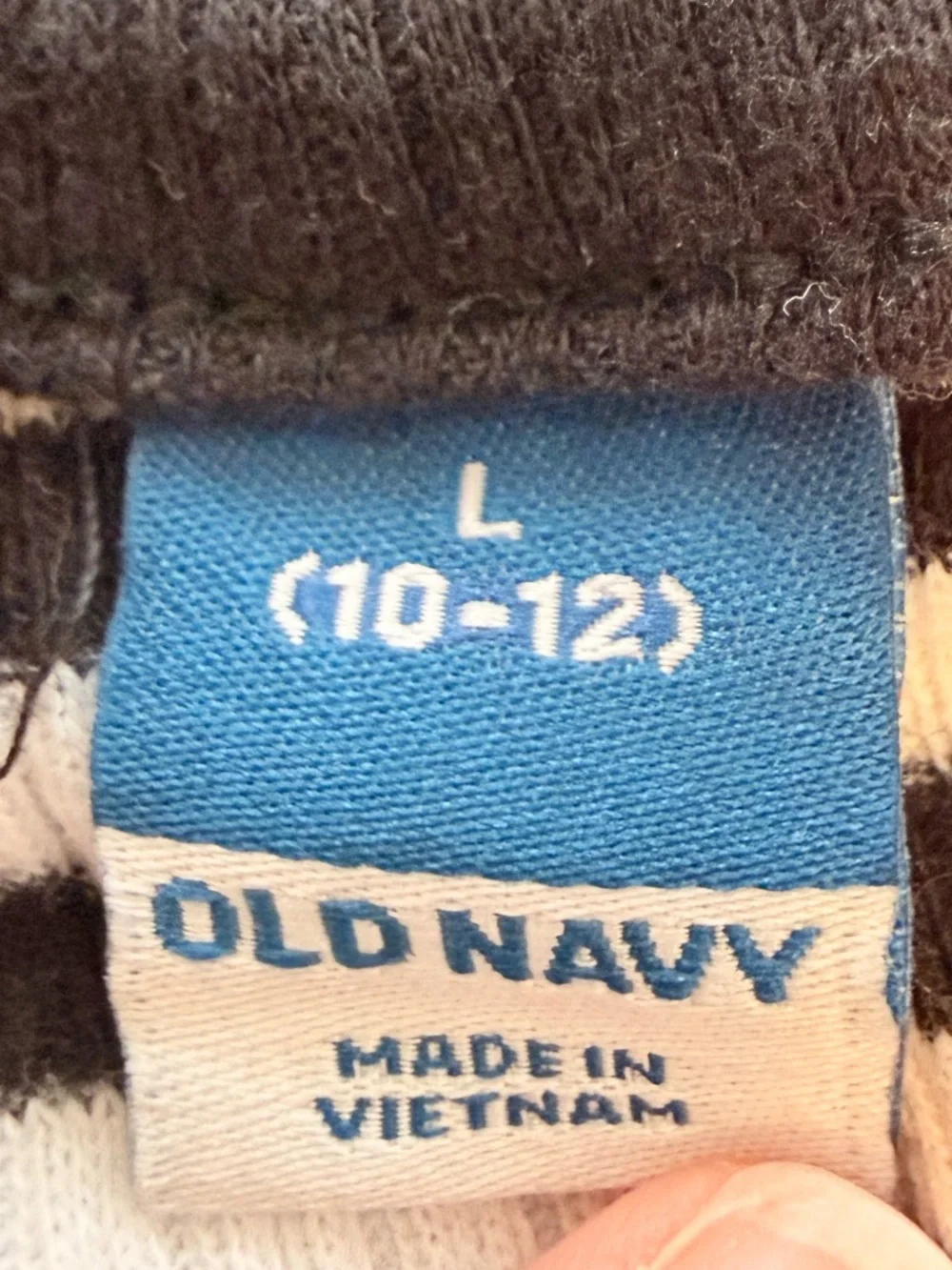 Old Navy Black & White Striped Ribbed tankless